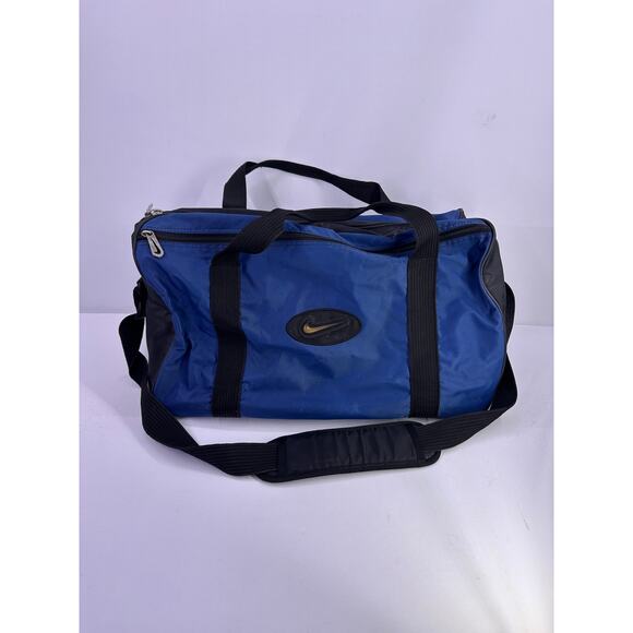 Vintage 94-98 Nike Duffel Bag Dark Blue Black Accents